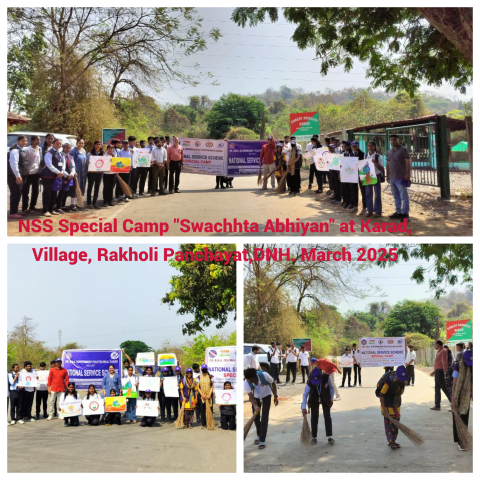 NSS Special Camp "Swachhta Abhiyan" at Karad, Village, Rakholi Panchayat,DNH